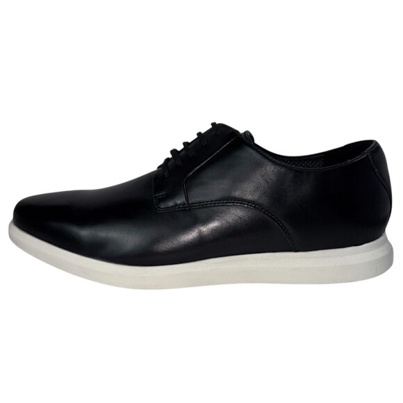 Calvin Klein Yuzo Mens Size 11.5 Oxford Loafers Casual Shoes Lace Up Black New